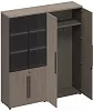 Офисный шкаф комбинированный (стекло-одежда)